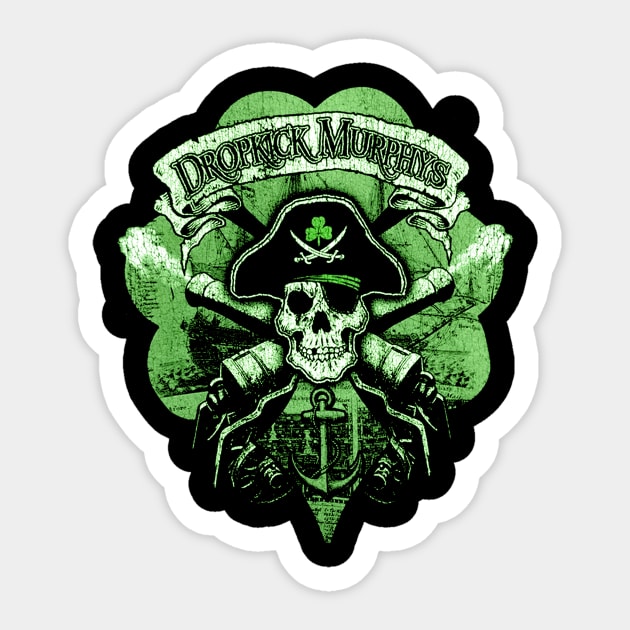 st patrick green skull ounk band Sticker by WalkTogether